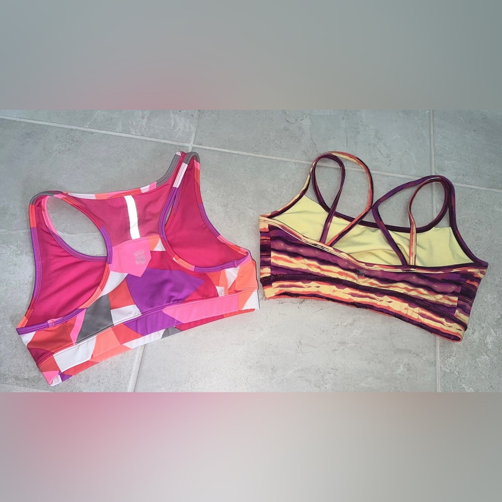 GOGAGO Old Navy, GAIAM Activewear, sports bras, neon, bright colors, large lot - Picture 5 of 5